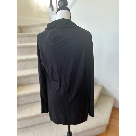 Athleta Black Studio Wrap Waterfall Long Sleeve Cardigan - Picture 3 of 6